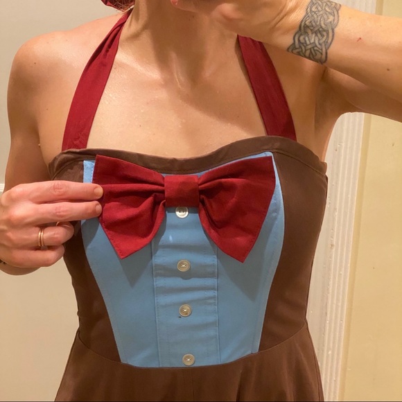HANDMADE Boned Corset Halter Dress - 11th Doctor - Picture 4 of 8